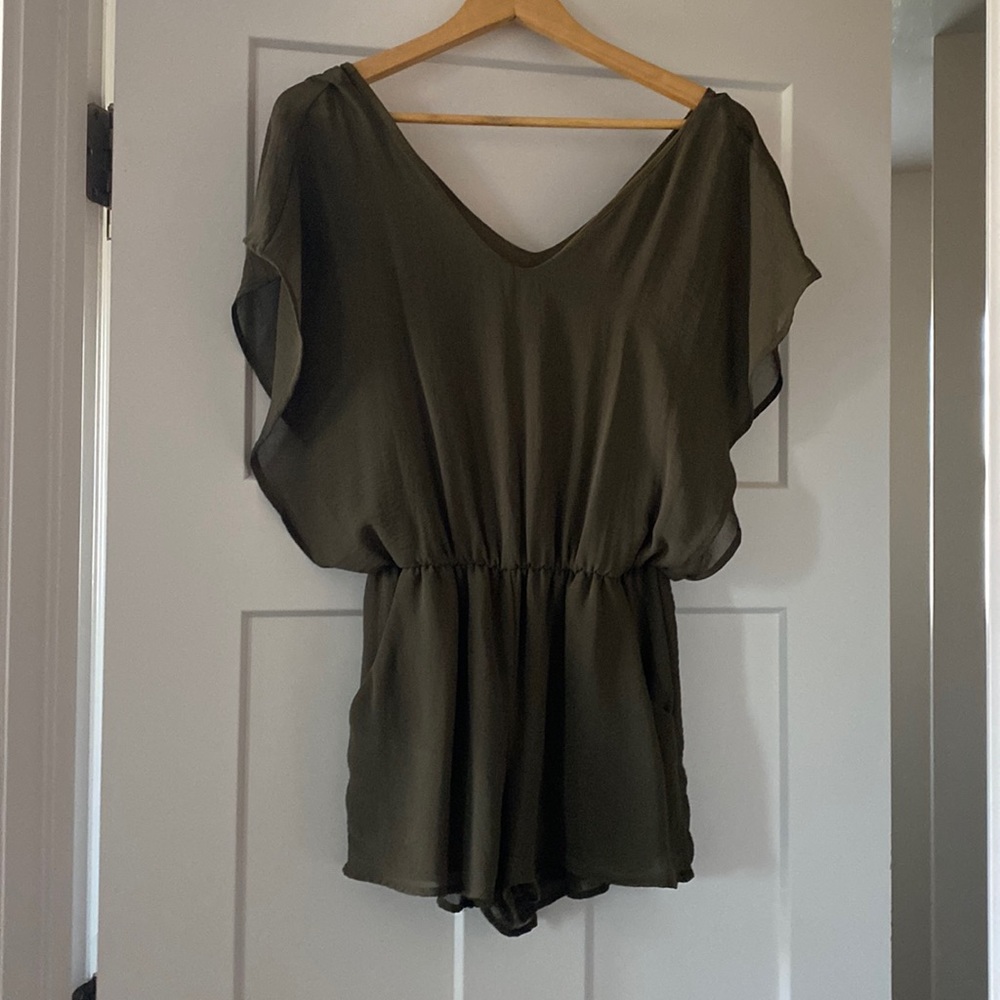 Dee Elle green romper dress.